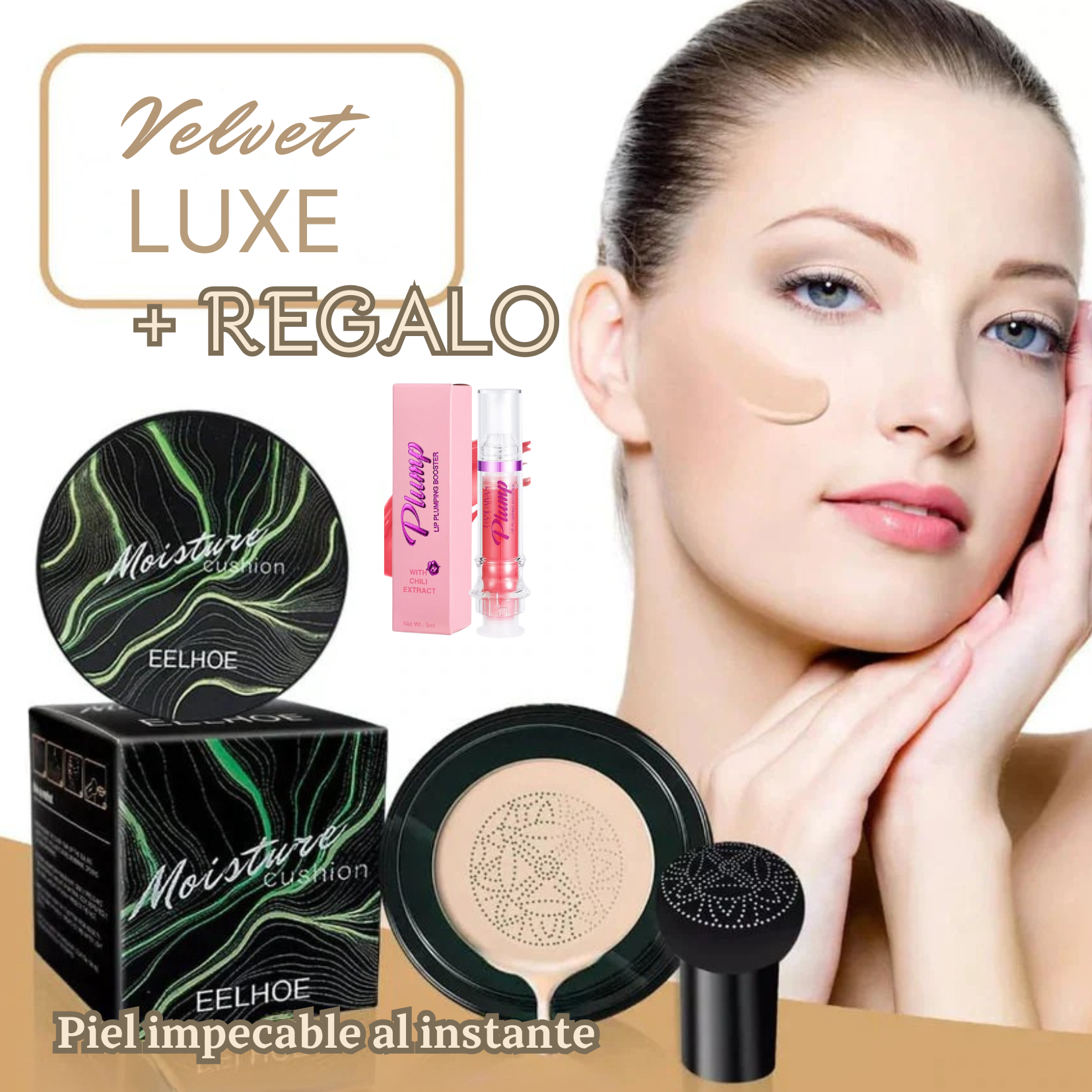 Velvet Luxe IVORY + REGALO - Hidratación que se nota, cobertura que no pesa