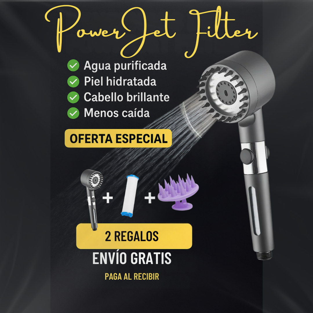 PowerJet Filter  + FILTRO extra + Cepillo - Más que presión, agua que cuida